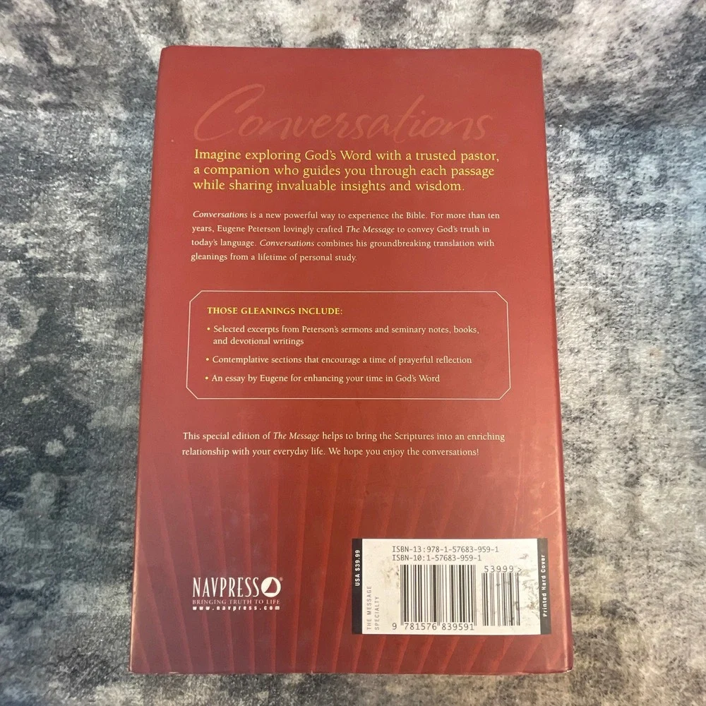 Conversations The Message Bible Eugene Peterson Author Notes Reflection